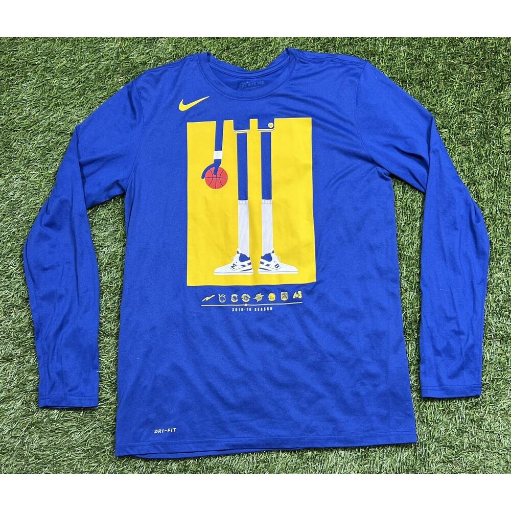 Game Worn Golden State Warriors Andre Iguodala NBA Manute Bol Tribute Warm Up XL